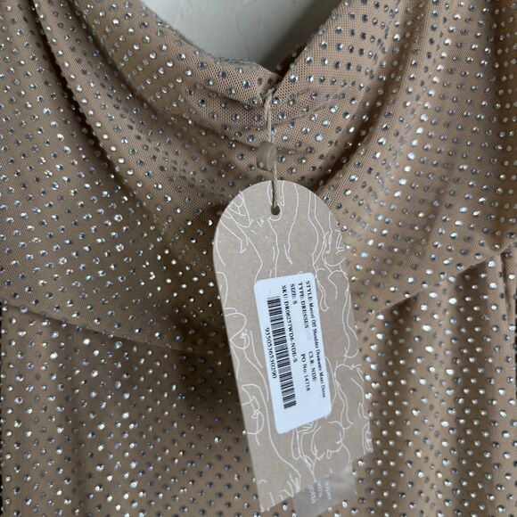 Meshki Marcel Diamante Maxi Dress Nude - Picture 8 of 12